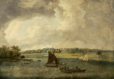 Tabley House from across the Mere, Cheshire by English School